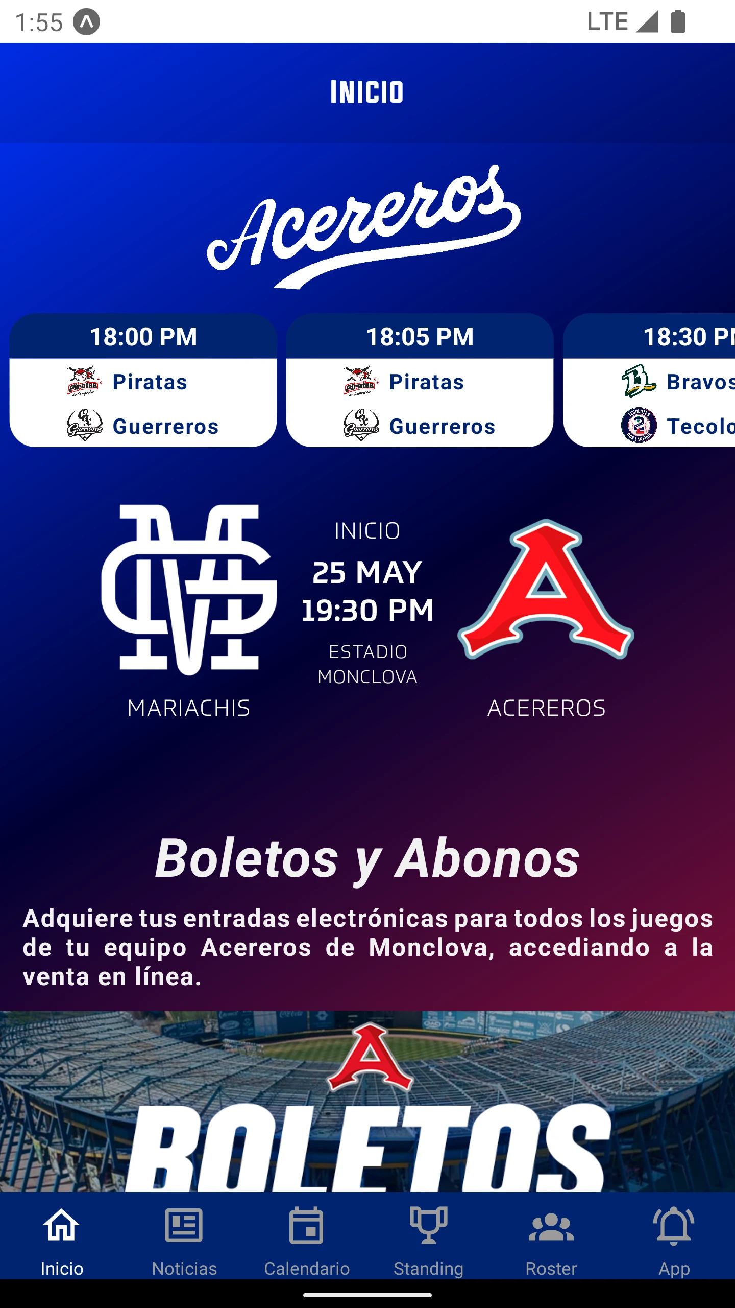 Acereros de Monclova Oficial screenshot