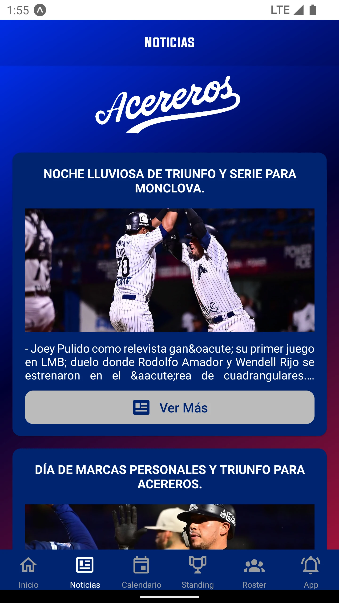 Acereros de Monclova Oficial screenshot